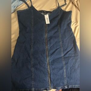Nasty Gal Denim Mini Dress NWT Size 16